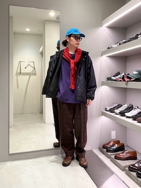 「アイテム（メガネ）」を使った、tkoさん（メンズ・174cm）の秋コーディネート