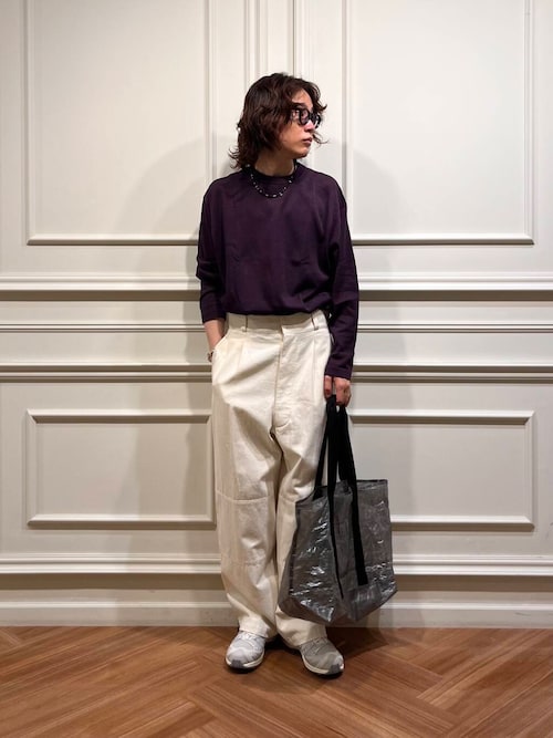 『別注』crepuscule×UR　Washi Knit Long-Sleeve T-shirts