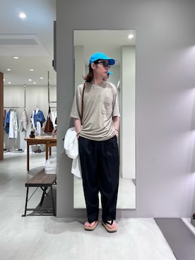 「URBAN RESEARCH（アーバンリサーチ）のgoyemon　UNDA-雲駄-（サンダル、ホワイト系）」を使った、tko(オッチー)さん（メンズ・174cm）の春コーディネート
