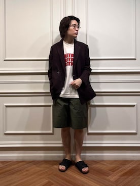 「ダブルジャケット」｜「アイテム（テーラードジャケット）」を使った、tkoさん（メンズ・173cm）の春コーディネート