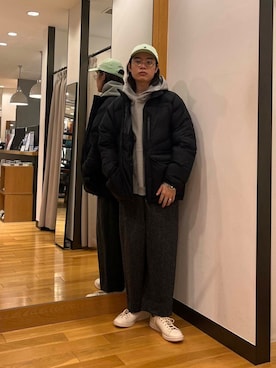 「SEEALL（シーオール）のアイテム」を使った、tko(オッチー)さん（メンズ・174cm）の冬コーディネート