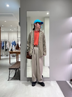 「URBAN RESEARCH（アーバンリサーチ）のLINEN SHIRTS JACKET（その他アウター、ベージュ系）」を使った、tko(オッチー)さん（メンズ・174cm）の春コーディネート