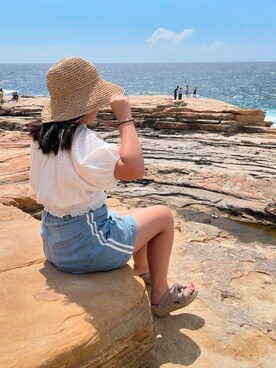 「COLONY 2139（コロニートゥーワンスリーナイン）のアイテム（ハット）」を使った、maasaさん（レディース・143cm）の秋コーディネート