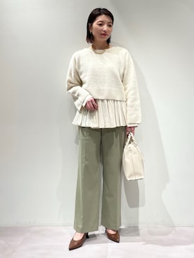 「ウエストゴム」｜KAWAMURAさん（レディース・160cm）の秋コーディネート