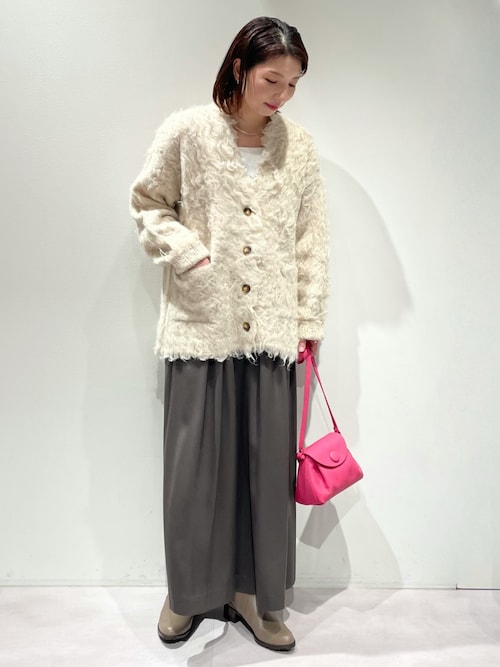 シュリンクレザーミニショルダーバッグ【巾着袋付き】/ミニバッグ