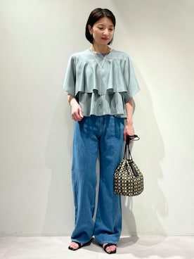 「ラメニット」｜KAWAMURAさん（レディース・160cm）の夏コーディネート