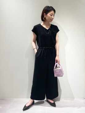 「qualite（カリテ）のアイテム（サロペット/オーバーオール）」を使った、KAWAMURAさん（レディース・160cm）の夏コーディネート
