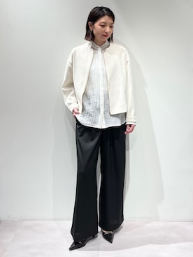 「qualite（カリテ）のアイテム（パンツ）」を使った、KAWAMURAさん（レディース・160cm）の秋コーディネート