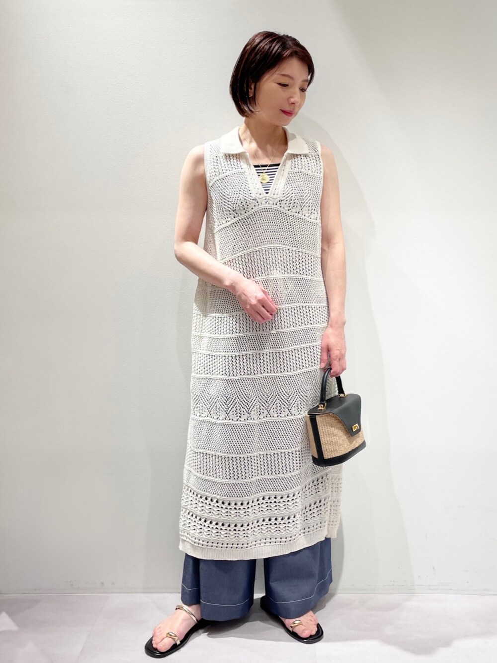 qualite（カリテ）の「かぎ針風ニットワンピース（ワンピース）」 - WEAR 