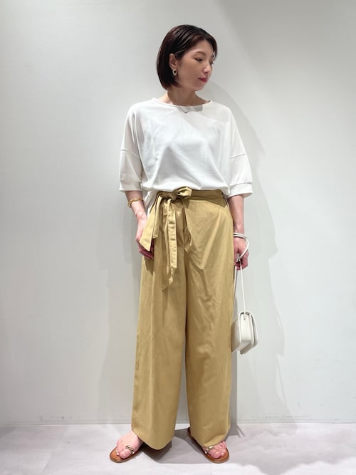 qualite / カリテ セミドルマンジョーゼットプルオーバー セール】セミドルマンジョーゼットプルオーバー（Tシャツ