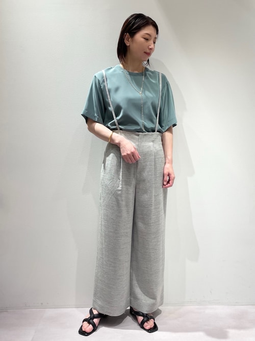 tシャツ 「きちんと見えする、大人のTシャツ」ストレッチデシンTブラウス/オフィスカジュアル/夏服 レディース セール】【きちんと見えする、大人のTシャツ】ストレッチデシンT