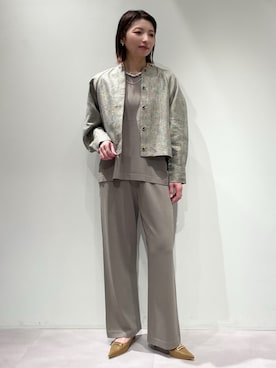 「qualite（カリテ）のアイテム（パンツ）」を使った、KAWAMURAさん（レディース・160cm）の春コーディネート