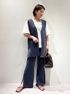 KAWAMURAさん（レディース・160cm）の夏コーディネート