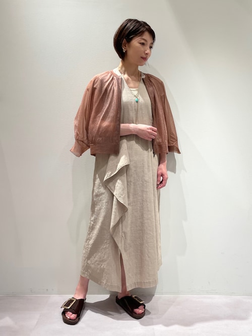 【極美品】qualite カリテ　ラメ　シアー　ブルゾン qualite（カリテ）の「ラメシアーニットブルゾン（シャツ