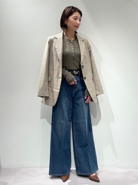 「qualite（カリテ）のアイテム（ジャケット/アウター）」を使った、KAWAMURAさん（レディース・160cm）の秋コーディネート