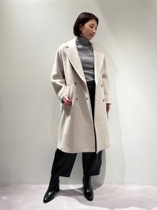 セール】モヘアシャギーダブルロングコート（チェスターコート