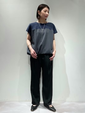 「アイテム（バングル/リストバンド）」を使った、KAWAMURAさん（レディース・160cm）の夏コーディネート
