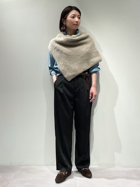 「スヌード」｜KAWAMURAさん（レディース・160cm）の秋コーディネート