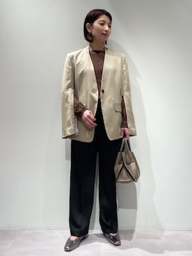 hana様　ノーカラージャケットコーデ hana様 ノーカラージャケットコーデ 実例27】大人のための「ノー