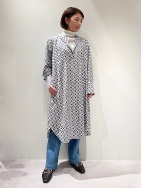 「ビットローファー」｜「アイテム（ワンピース）」を使った、KAWAMURAさん（レディース・160cm）の冬コーディネート