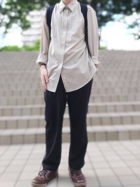 「EDWIN（エドウィン）のアイテム（シューズ）」を使った、はしーさん（メンズ・170cm）の秋コーディネート