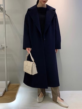 「Rouge vif（ルージュヴィフ）のアイテム（チェスターコート）」を使った、yyhhmm互相さん（レディース・165cm）の秋コーディネート