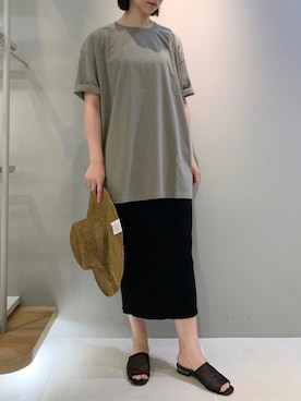 「オーバーＴシャツ」｜yyhhmm互相さん（レディース・165cm）の夏コーディネート