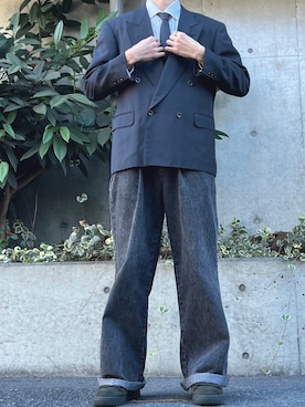 「UNUSED（アンユーズド）のアイテム（ジャケット/アウター）」を使った、Rst_さん（メンズ・179cm）の冬コーディネート