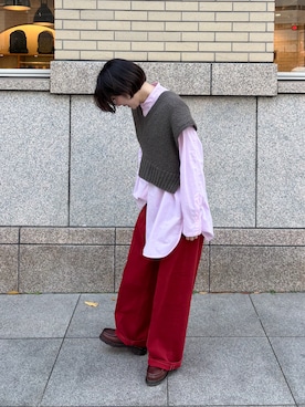 「6397（シックススリーナインセブン）のアイテム」を使った、yaya さん（レディース・158cm）の冬コーディネート