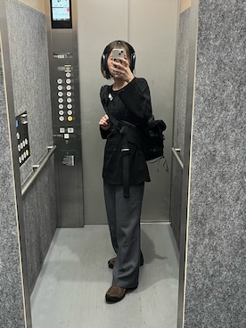 「アイテム（メッセンジャーバッグ）」を使った、yaya さん（レディース・158cm）の秋コーディネート
