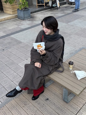 「YOKE（ヨーク）のアイテム」を使った、yaya さん（レディース・158cm）の冬コーディネート