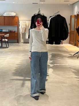 「白T」｜yaya さん（レディース・158cm）の春コーディネート