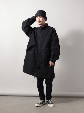 「GLOSTER（グロスター）のアイテム（モッズコート）」を使った、katsuさん（メンズ・170cm）の秋コーディネート