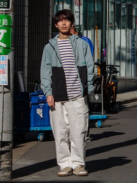 「FREDY&GLOSTER」｜「アイテム（マウンテンパーカー）」を使った、katsuさん（メンズ・170cm）の冬コーディネート