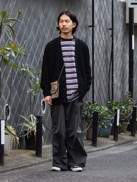 「Gramicci（グラミチ）のアイテム（バッグ）」を使った、katsuさん（メンズ・170cm）の冬コーディネート
