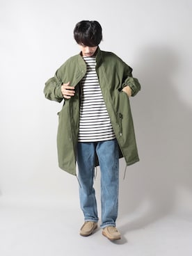 「GLOSTER（グロスター）のアイテム（モッズコート）」を使った、katsuさん（メンズ・170cm）の秋コーディネート