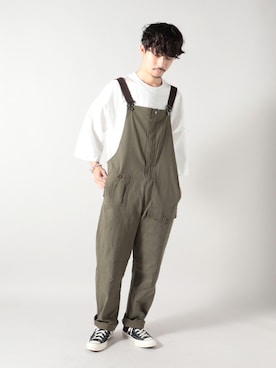 「GLOSTER（グロスター）のアイテム（オールインワン・サロペット）」を使った、katsuさん（メンズ・170cm）の夏コーディネート