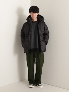 「gloster」｜「アイテム（ダウンジャケット/コート）」を使った、katsuさん（メンズ・170cm）の冬コーディネート