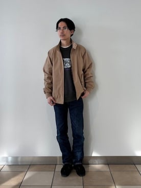 「GLOSTER（グロスター）のアイテム（ジャケット/アウター）」を使った、katsuさん（メンズ・170cm）の春コーディネート