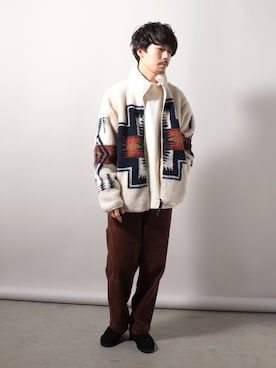 「PENDLETON（ペンドルトン）のアイテム（ブルゾン）」を使った、katsuさん（メンズ・170cm）の秋コーディネート