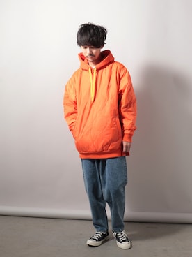 「UNIVERSAL OVERALL（ユニバーサルオーバーオール）のアイテム（ブルゾン）」を使った、katsuさん（メンズ・170cm）の秋コーディネート