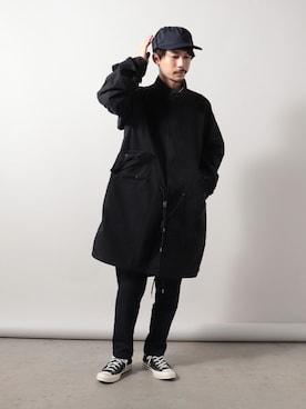 「GLOSTER（グロスター）のアイテム（モッズコート）」を使った、katsuさん（メンズ・170cm）の秋コーディネート
