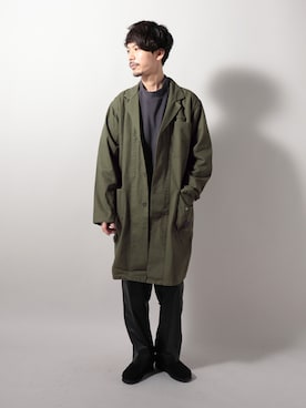 「GLOSTER（グロスター）のアイテム（その他アウター）」を使った、katsuさん（メンズ・170cm）の秋コーディネート