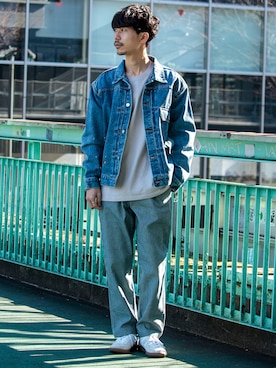 「FREDY&GLOSTER」｜「アイテム（デニムジャケット）」を使った、katsuさん（メンズ・170cm）の冬コーディネート