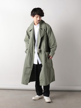 「GLOSTER（グロスター）のアイテム（その他アウター）」を使った、katsuさん（メンズ・170cm）の秋コーディネート