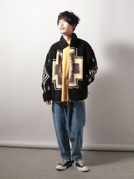 「PENDLETON（ペンドルトン）のアイテム（ブルゾン）」を使った、katsuさん（メンズ・170cm）の秋コーディネート