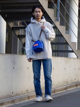 「PENDLETON（ペンドルトン）のアイテム（パーカー）」を使った、katsuさん（メンズ・170cm）の冬コーディネート