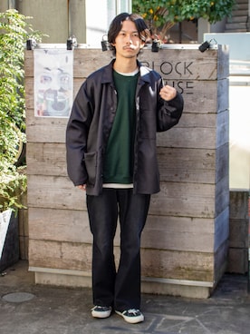 「gloster」｜「アイテム（ブルゾン）」を使った、katsuさん（メンズ・170cm）の秋コーディネート