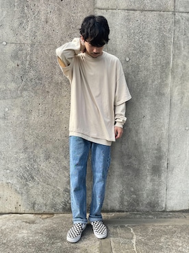 「gloster」｜「アイテム（スリッポン）」を使った、katsuさん（メンズ・170cm）の夏コーディネート