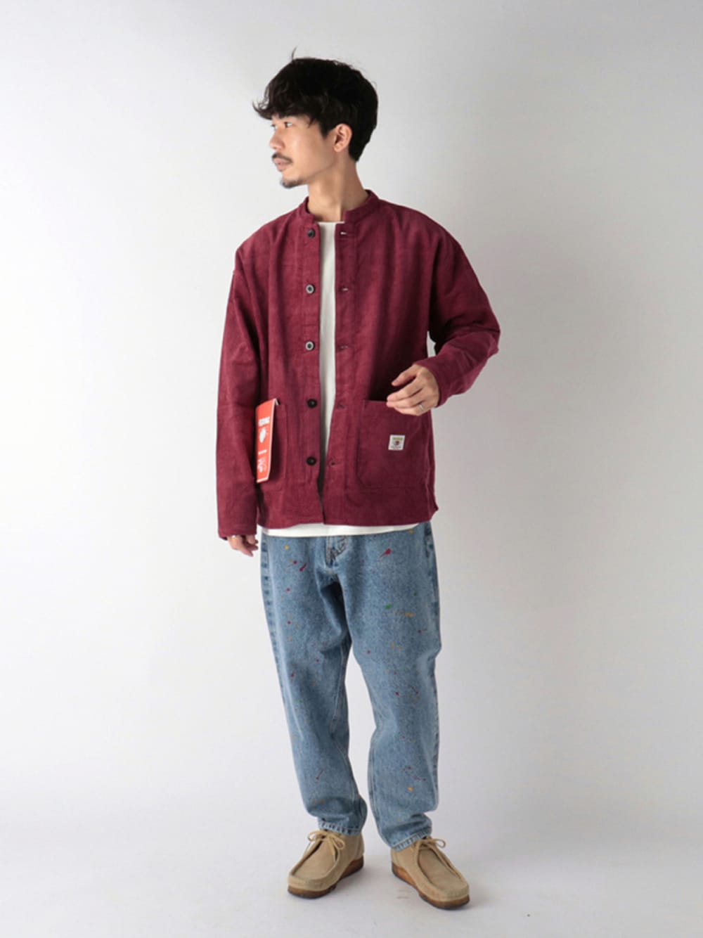 「フレディアンドグロスター、FREDY&GLOSTER、gloster、おしゃれさんと繋がりたい、お洒落さんとつながりたい、いいね、save、フォローお願いします🤑、秋服準備はじめました、秋トレンド2021、コーデュロイ、Coming soon...、限定、シンプルコーデ、シンプルスタイル、秋のコーデ、秋コーデ」｜「Clarksのアイテム（ブーツ、ベージュ系）」を使った、katsuさん（メンズ・170cm）の夏コーディネートの1枚目の写真